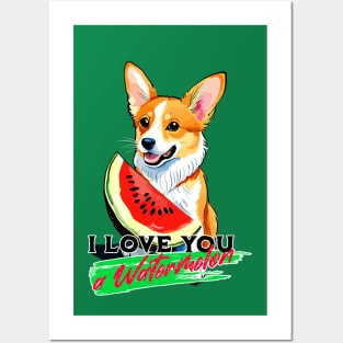 I Love You a Watermelon Posters and Art